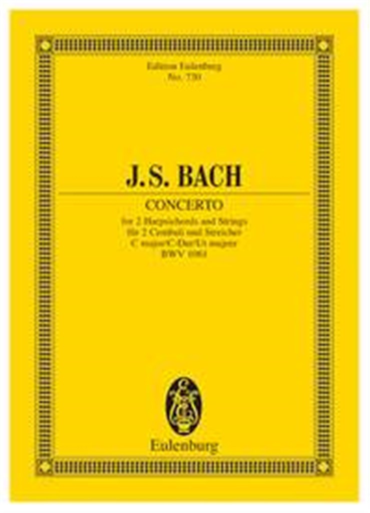Concerto Per 2Cemb Do (Bwv 1061) (Schering)